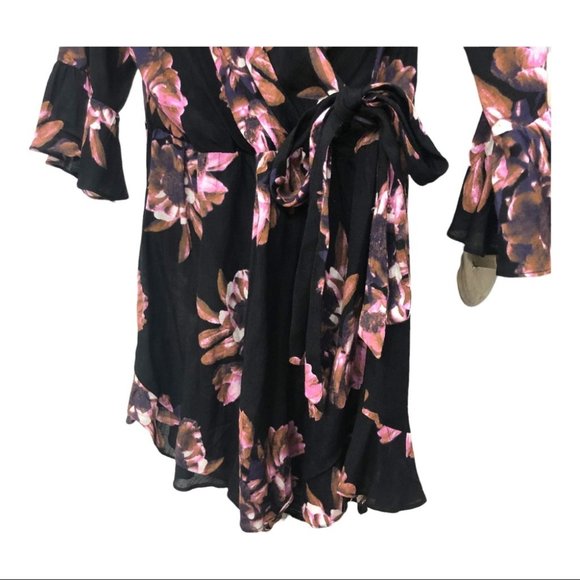 NWT Free People Black with Pink Floral Print Romper Size M - Picture 3 of 15